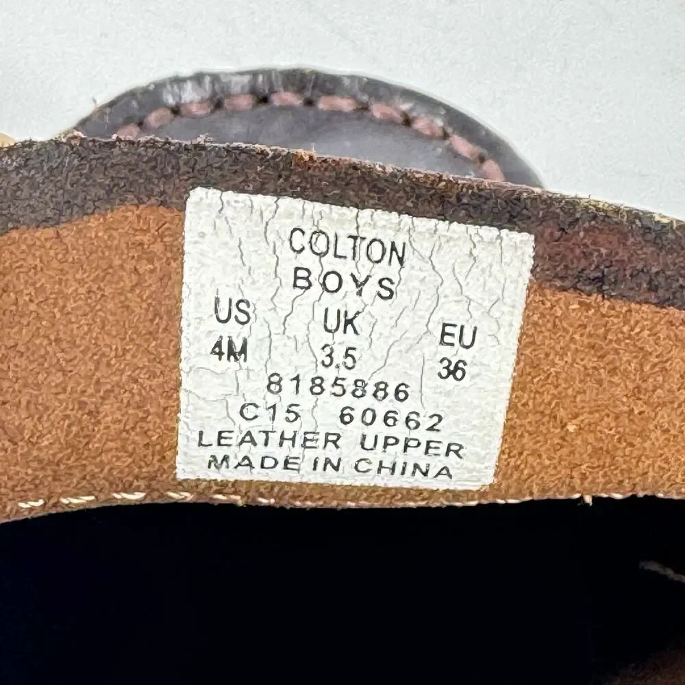 Sperry Top-Sider Colton Boys Penny Loafers Brown Leather US 4M